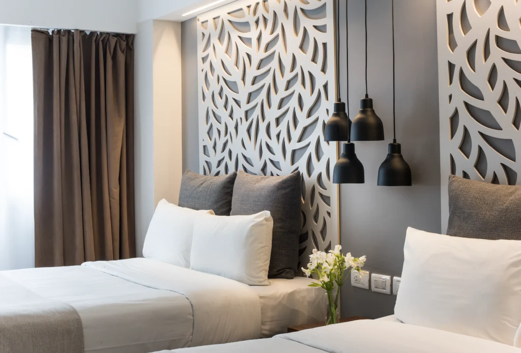 Classic Rochester Corporate Room with decorative panel and pendant lights in Buenos Aires
